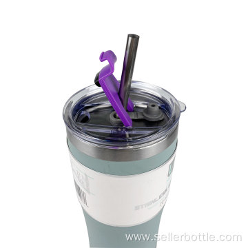 590ml Plastic Lid With Straw Vacuum Cup